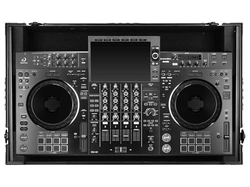 Odyssey Black Label Flight Case for AlphaTheta XDJ-AZ with Glide-Style Platform and Roller Wheels (All Black)