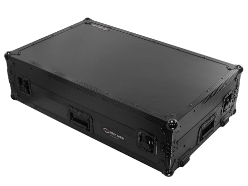 Odyssey Black Label Flight Case for AlphaTheta XDJ-AZ with Glide-Style Platform and Roller Wheels (All Black)