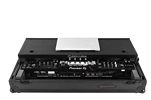 Odyssey Pioneer XDJ-XZ Black Label Glide Style Case with Wheels and 1 RU Rack (Black)
