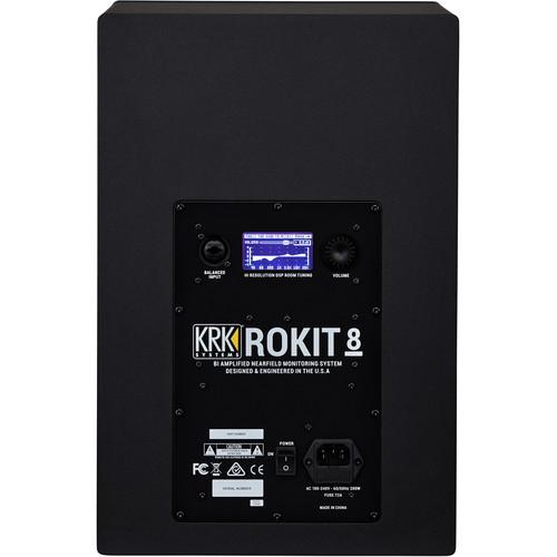 KRK ROKIT 8 G4 8" 2-Way Active Studio Monitor (Single, Black)