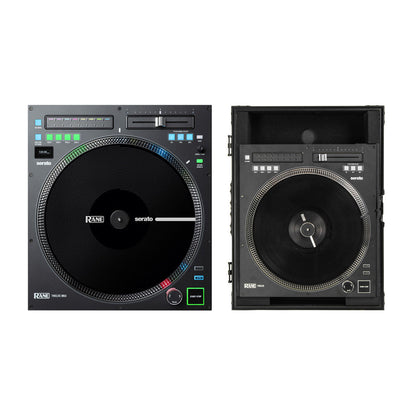 RANE DJ TWELVE MKII + Odyssey Innovative Designs Black Label Rane Twelve Motorized Turntable DJ Battle Controller Case (All Black)