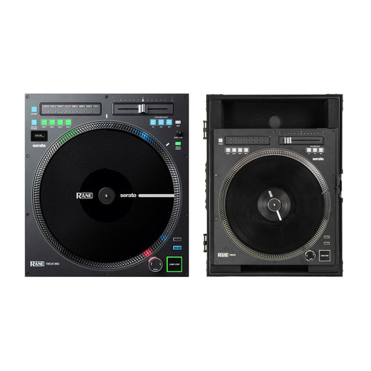 RANE DJ TWELVE MKII + Odyssey Innovative Designs Black Label Rane Twelve Motorized Turntable DJ Battle Controller Case (All Black)