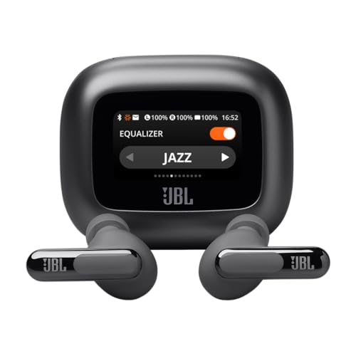 JBL Live Beam 3 - True Wireless Noise-Cancelling Closed-Stick Earbuds (Black)