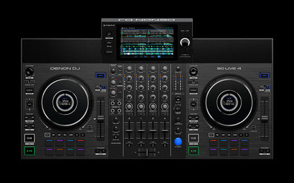 Denon DJ SC Live 4-Standalone Controller, 4-Channel Mixer, Amazon Music Unlimited Streaming, Wi-Fi, Speakers, Serato DJ & Virtual DJ Compatible