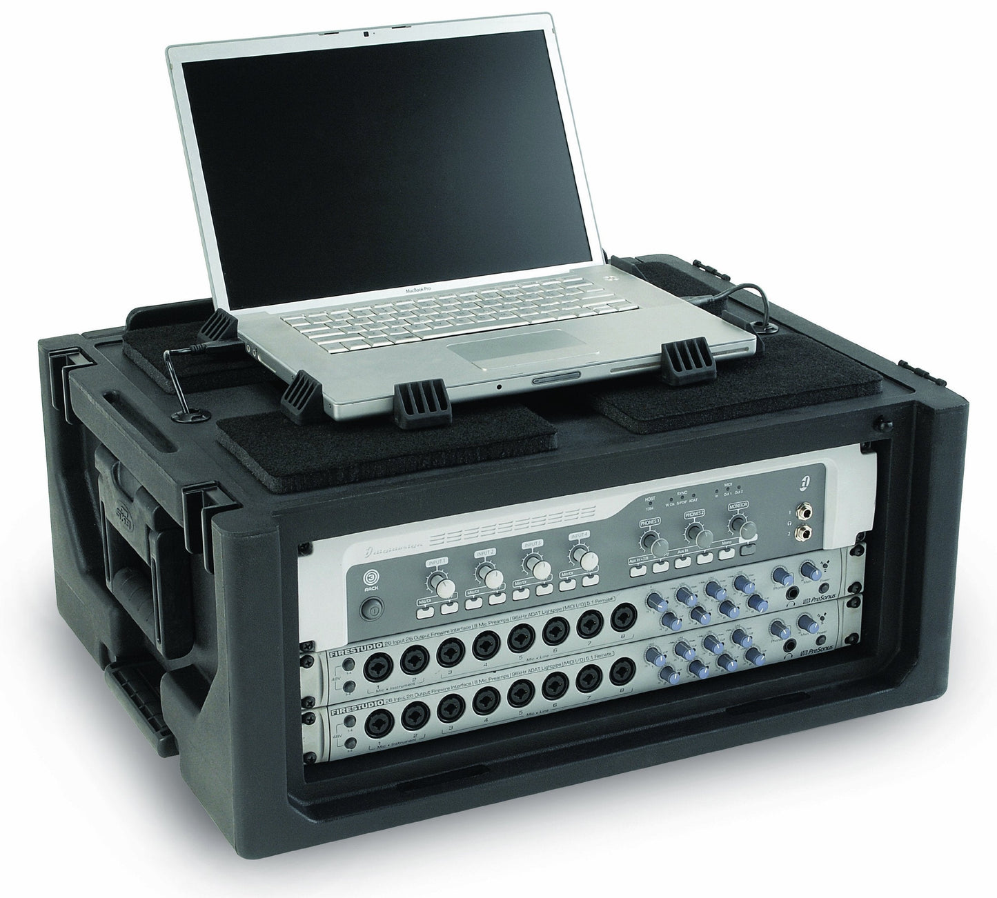 SKB Roto-Molded 4U Studio Flyer Rack Case (Black) (Open Box)