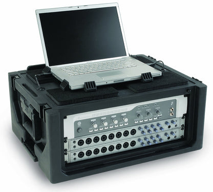 SKB Roto-Molded 4U Studio Flyer Rack Case (Black) (Open Box)