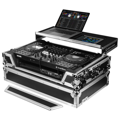 Odyssey FZGSFLX10W1M 1U Flight Case with Glide Style Laptop Platform and Wheels for Pioneer DDJ-FLX10 (Open Box)