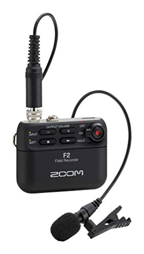 Zoom F2 Ultracompact Portable Field Recorder with Lavalier Microphone