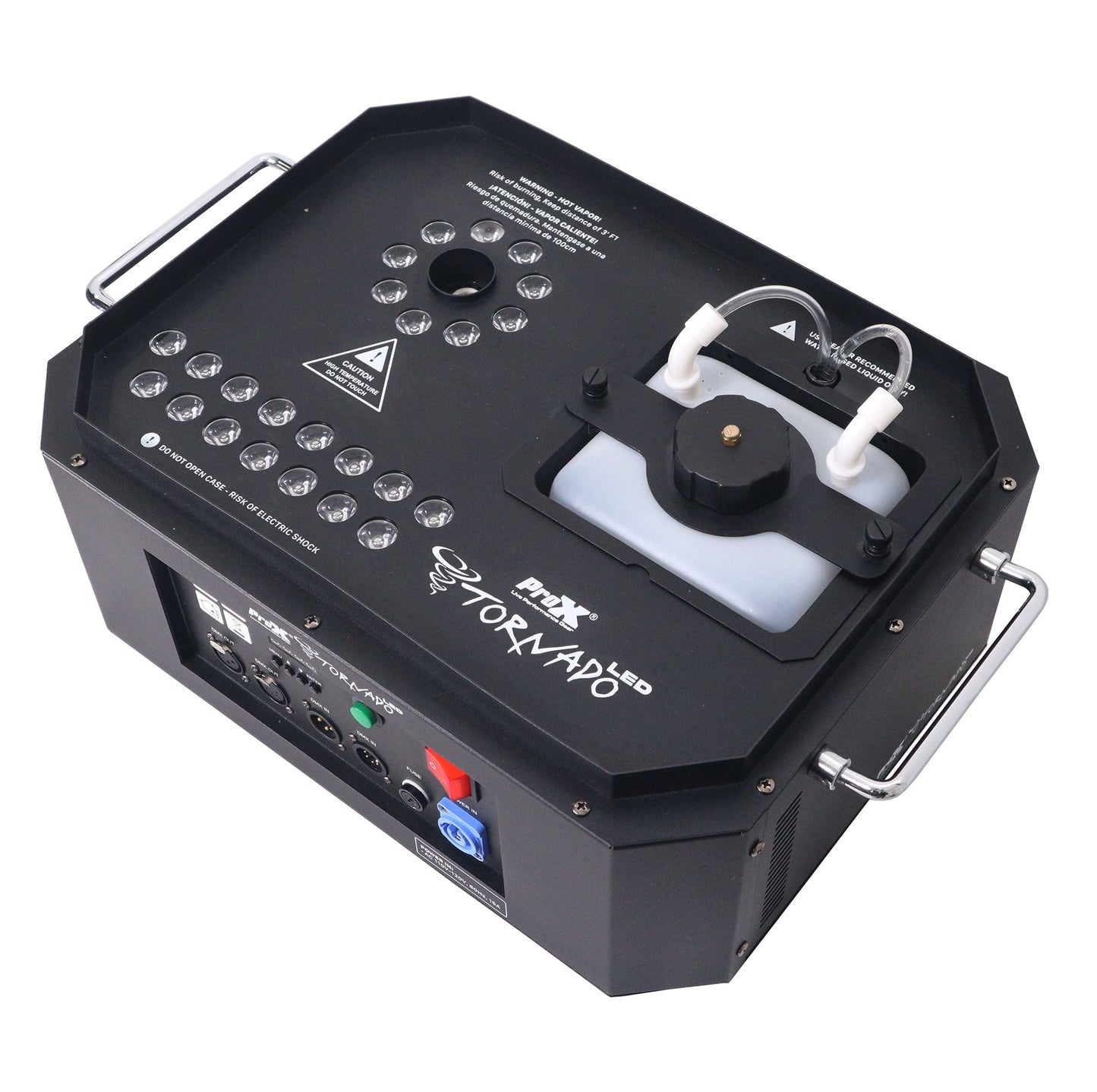 ProX Professional Stage Portable Fog Machine Vertical Spray DJ Effects DMX RGBA LED Lighting System