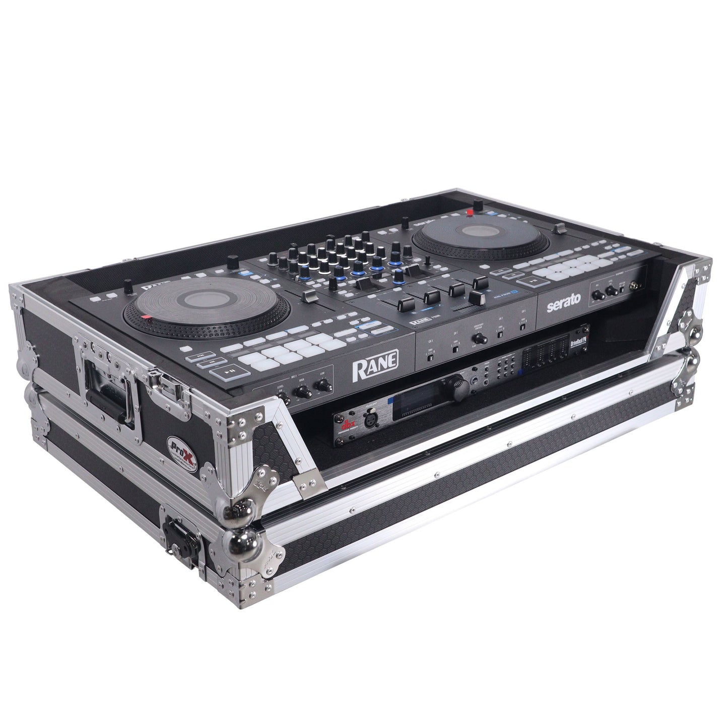 ProX XS-RANEFOURW ATA Flight Style Road Case for RANE Four DJ Controller with 1U Rack Space and Wheels (Open Box)