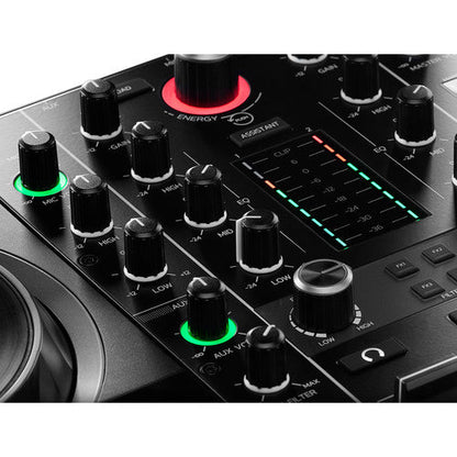Hercules DJControl Inpulse 500 2-Deck USB DJ Controller with DJUCED Light Guides Software, Black (Open Box)