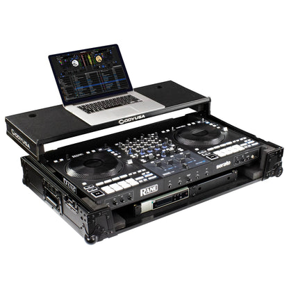 RANE FOUR Black Label 1U Flight Case with Glide Style Laptop Platform and Wheels (Open Box)