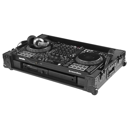 Odyssey Black Label DDJ-FLX10 Flight Case with Corner Wheels (All Black)