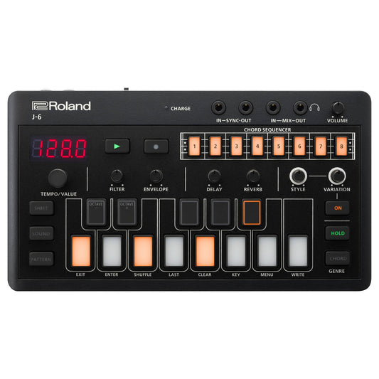 Roland AIRA Compact J-6 Portable Song Creation Machine with Professional Sound and Features | JUNO-60 Synth Engine & Presets | Chord Sequencer | Effects