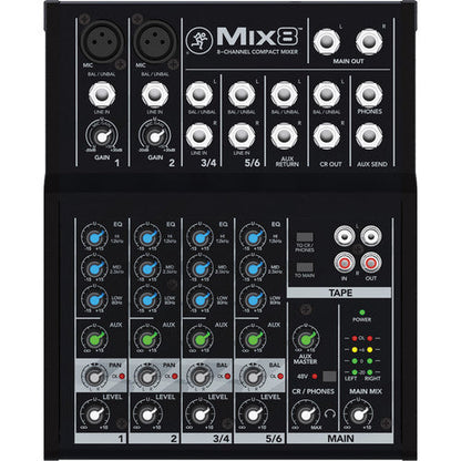 Mackie Mix8 - 8-Channel Compact Mixer (Open Box)