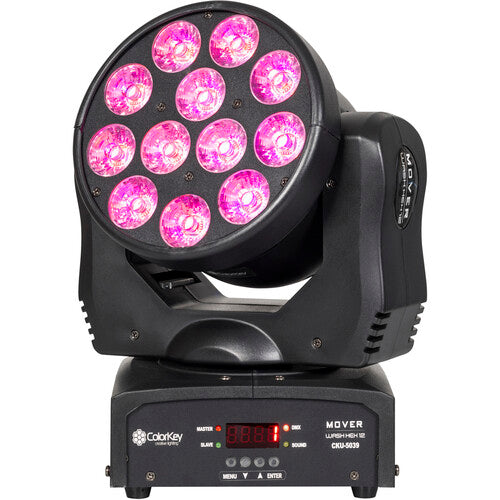 ColorKey Mover Wash HEX 12 6-In-1 RGBWA-UV LED Moving Head (Open Box)