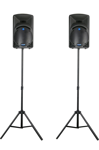 Odyssey Cases LTS2X2B New 8 Feet 2 Dual Speaker Stand Pack With Carrying Bag