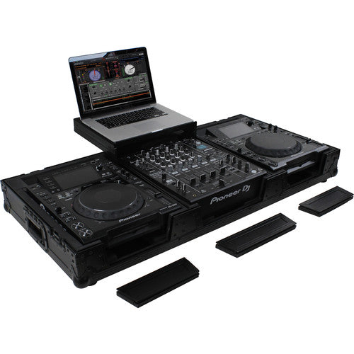 Odyssey FZGS12CDJWBL DJ Coffin for 2 Large Format CD Players & a 12inch Mixer