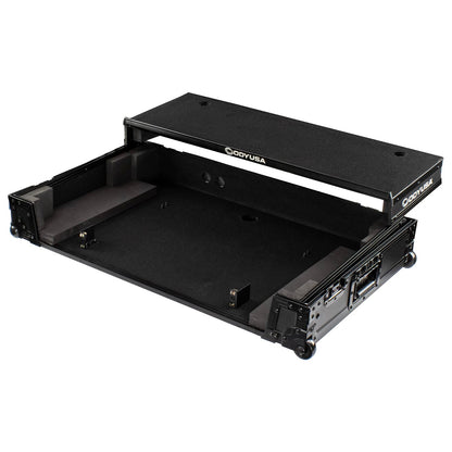 RANE FOUR Black Label 1U Flight Case with Glide Style Laptop Platform and Wheels (Open Box)