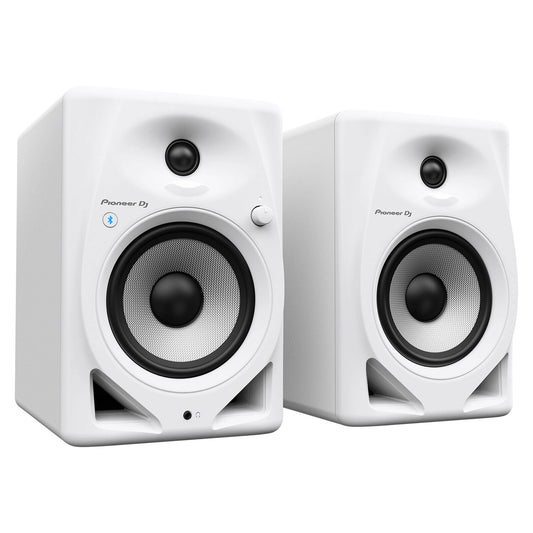 Pioneer DJ DM-50D-BT-W 5-inch Desktop Active Monitor Speaker Pair with Bluetooth - White