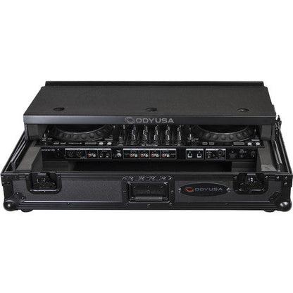 Odyssey Black Label Glide Style Case with 1 RU Bottom Rack for Pioneer DDJ-1000 (Black)
