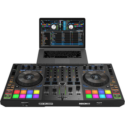 Reloop Mixon 8 Pro 4-Channel Professional Hybrid DJ Controller, Black (Open Box)