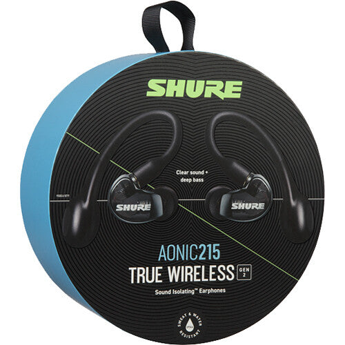 Shure AONIC 215 Gen 2 Bluetooth True Wireless In-Ear Headphones (Black)