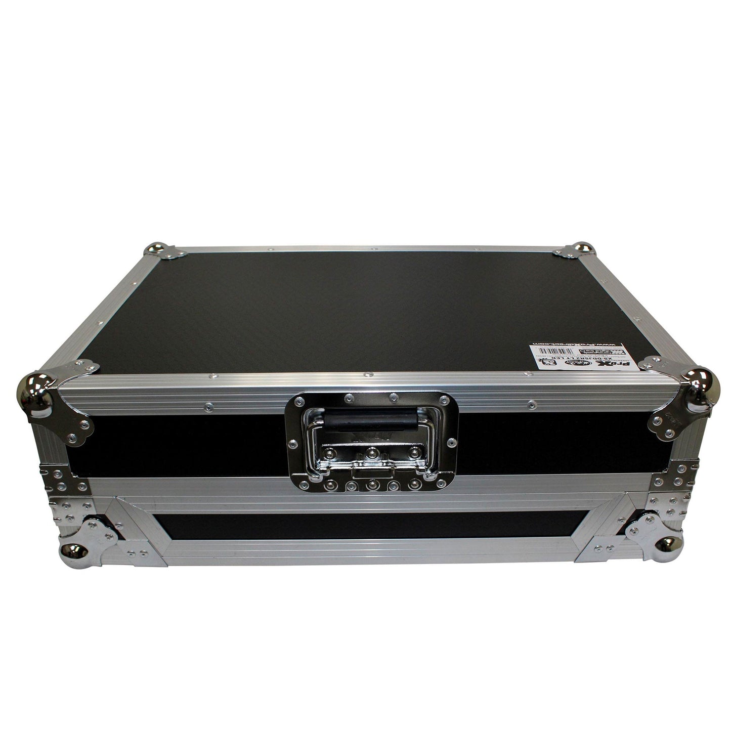 ProX Flight Case for Pioneer DDJ-SR2 Controller with Laptop Shelf and LED Kit (Silver-on-Black)