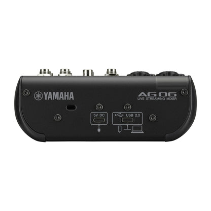 Yamaha AG06MK2 6-Channel Mixer and USB Audio Interface (Black)