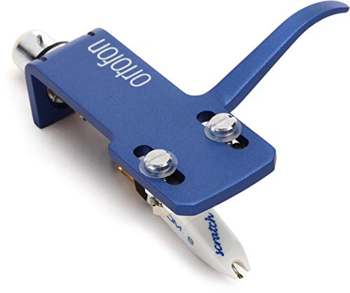 Ortofon OM Scratch White Premounted on Blue SH-4 Headshell (White/Blue)