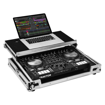 Odyssey Flight-Zone Native Instruments Traktor Kontrol S4 MK3 Flight Case with Glide Platform (Silver/Black)