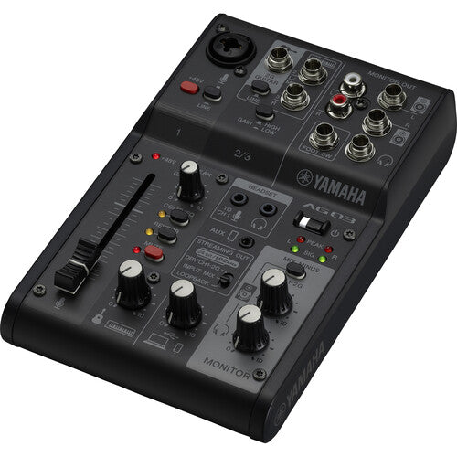 Yamaha AG03MK2 3-Channel Mixer & USB Audio Interface (Black)