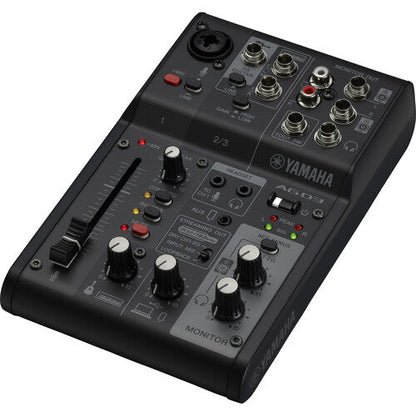 Yamaha AG03MK2 3-Channel Mixer & USB Audio Interface (Black)
