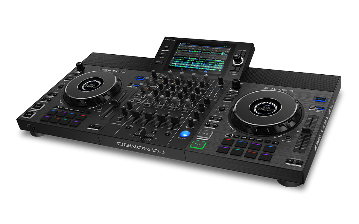 Denon DJ SC Live 4-Standalone Controller, 4-Channel Mixer, Amazon Music Unlimited Streaming, Wi-Fi, Speakers, Serato DJ & Virtual DJ Compatible (Open Box)