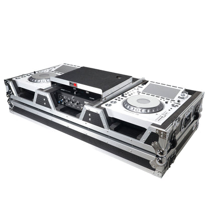 ProX XS-CDM3000WLT DJ Coffin Flight Case for Pioneer Mixer DJM-900NXS2 and 2x CDJ-3000 with Wheels and Laptop Shelf
