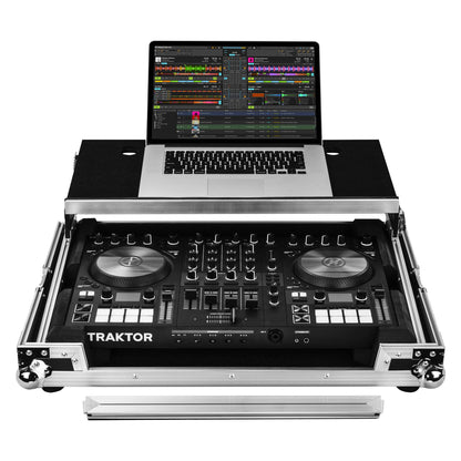 Odyssey Flight-Zone Native Instruments Traktor Kontrol S4 MK3 Flight Case with Glide Platform (Silver/Black)