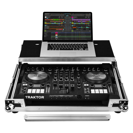 Odyssey Flight-Zone Native Instruments Traktor Kontrol S4 MK3 Flight Case with Glide Platform (Silver/Black)