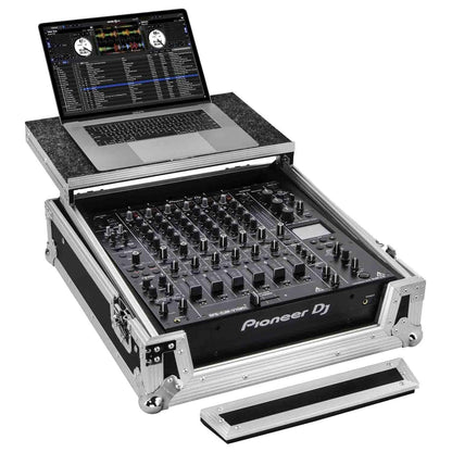Odyssey Flight Zone Glide Style Flight Case for Pioneer DJM-V10 Mixer (Silver on Black)