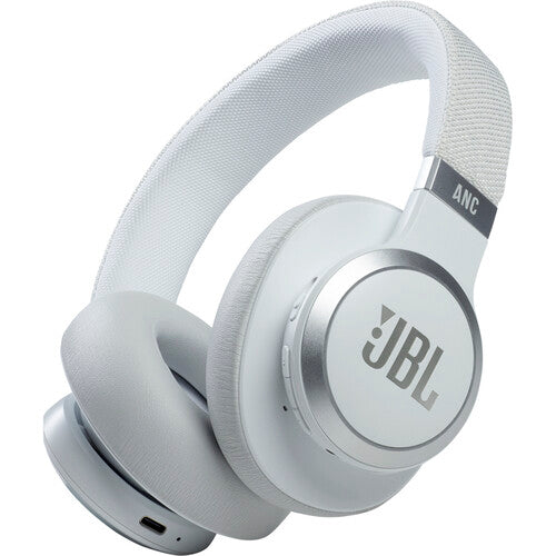 JBL Live 660NC Noise-Canceling Wireless Over-Ear Headphones (White)