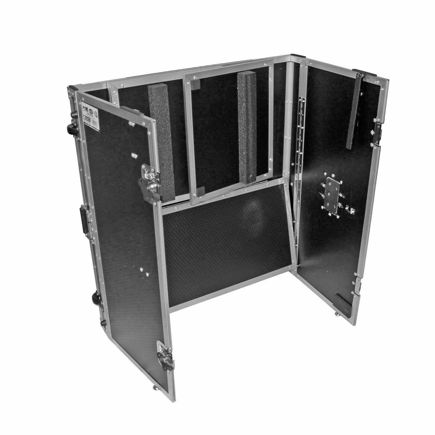 ProX Transformer Series Fold-Away DJ Performance Desk Facade with Wheels (Open Box)