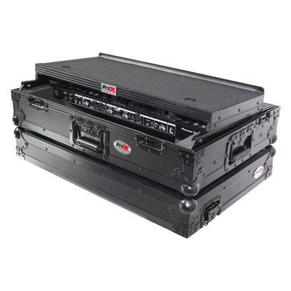 ProX XS-DDJ800 WLTBL Flight Case with 1 RU Rackspace and Wheels for Pioneer DJ DDJ-800 (Black on Black)