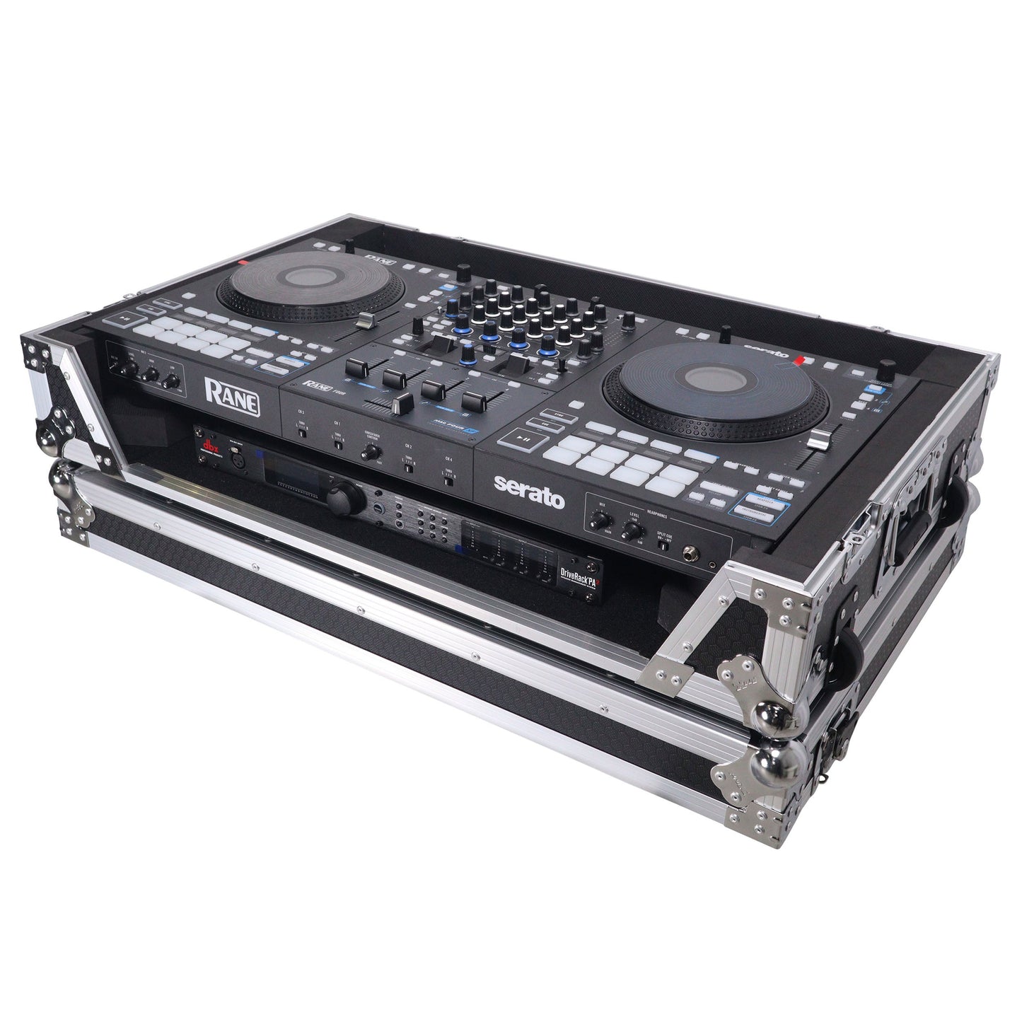 ProX XS-RANEFOURW ATA Flight Style Road Case for RANE Four DJ Controller with 1U Rack Space and Wheels (Open Box)