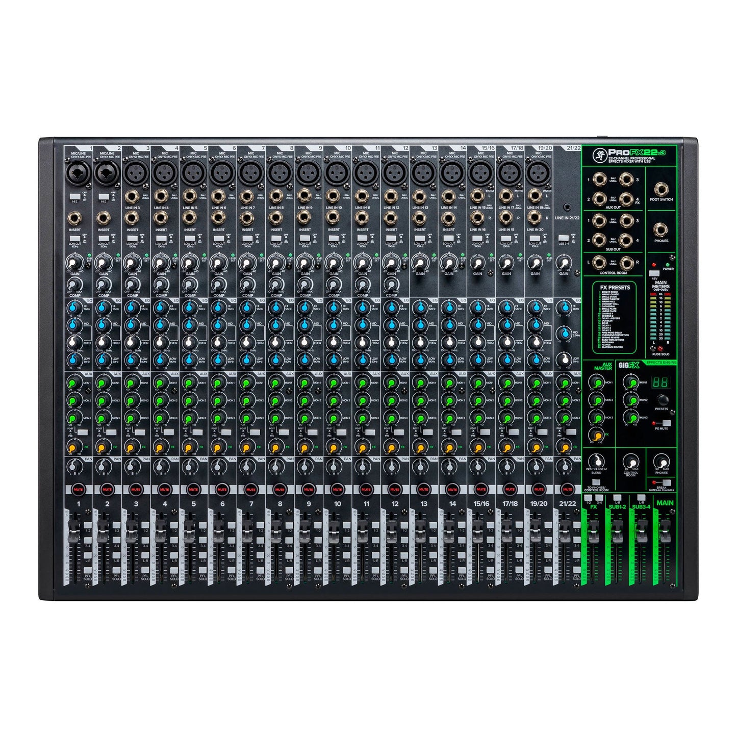 Mackie ProFX22v3 22-Channel Sound Reinforcement Mixer with Built-In FX (Open Box)