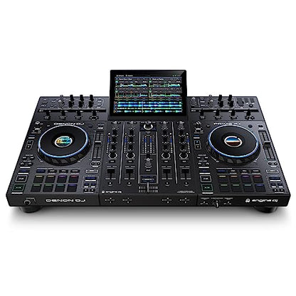 Denon DJ PRIME 4+ Standalone DJ Controller & Mixer with 4 Decks, Wi-Fi Music Streaming, Drop Sampler, 10.1" Touchscreen, Light Control, Internal FX (Open Box)