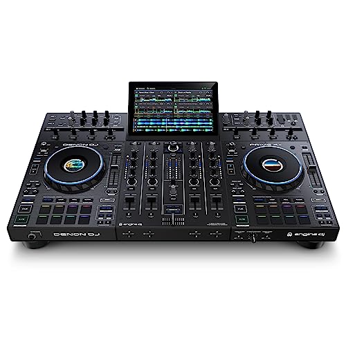 Denon DJ PRIME 4+ Standalone DJ Controller & Mixer with 4 Decks, Wi-Fi Music Streaming, Drop Sampler, 10.1" Touchscreen, Light Control, Internal FX (Open Box)
