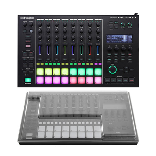 Roland MC-707 Groovebox + Decksaver Dust Cover