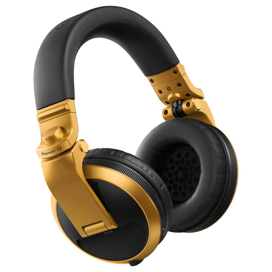 Pioneer DJ HDJ-X5BT-N - Closed-back, Bluetooth-compatible, Circumaural DJ Headphones with 40mm Drivers, 5Hz-30kHz Frequency Range, Detachable Cable, and Carry Pouch - Gold