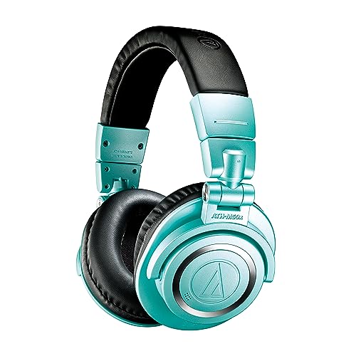 Audio-Technica ATH-M50xBT2IB Wireless Over-Ear Headphones, Ice Blue (Open Box)