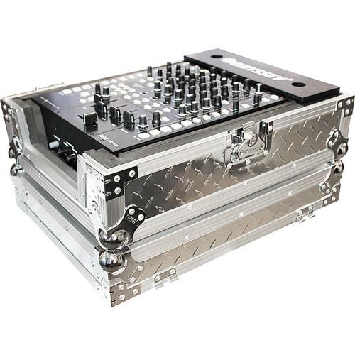 Odyssey Innovative Designs FZ12MIXDIA Silver Diamond Plated 12" Wide DJ Mixer Flight Zone Case (Silver)