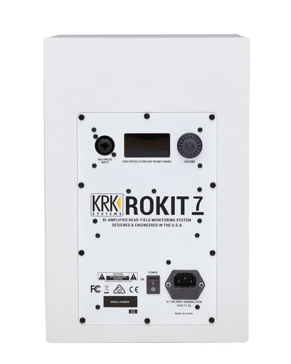 KRK ROKIT RP7 G4 Professional Bi-amp Studio Monitor (White Noise)